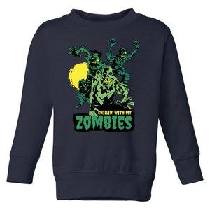 Chilling With My Zombies Toddler Sweatshirt