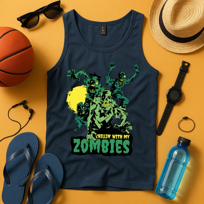 Chilling With My Zombies Tank Top