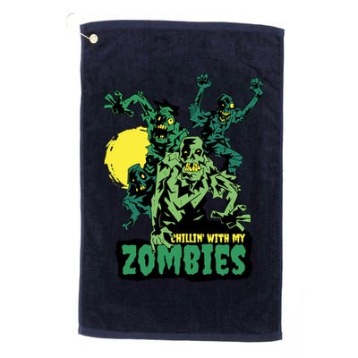Chilling With My Zombies Golf Towel