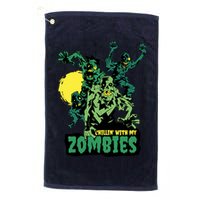 Chilling With My Zombies Golf Towel