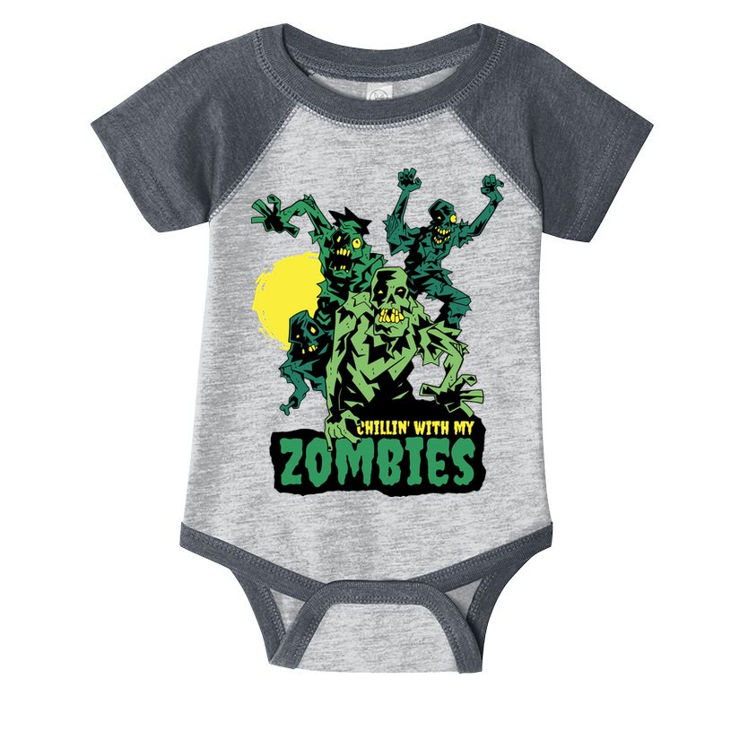 Chilling With My Zombies Infant Baby Jersey Bodysuit