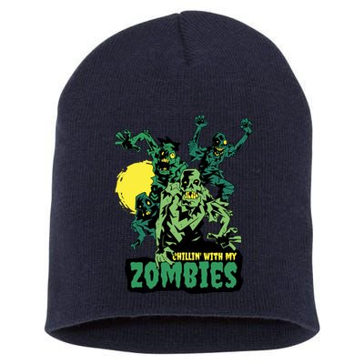 Chilling With My Zombies Short Acrylic Beanie