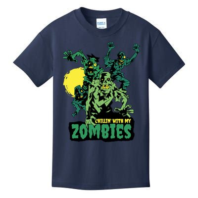 Chilling With My Zombies Kids T-Shirt
