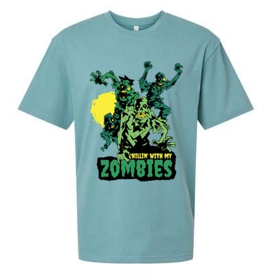 Chilling With My Zombies Sueded Cloud Jersey T-Shirt