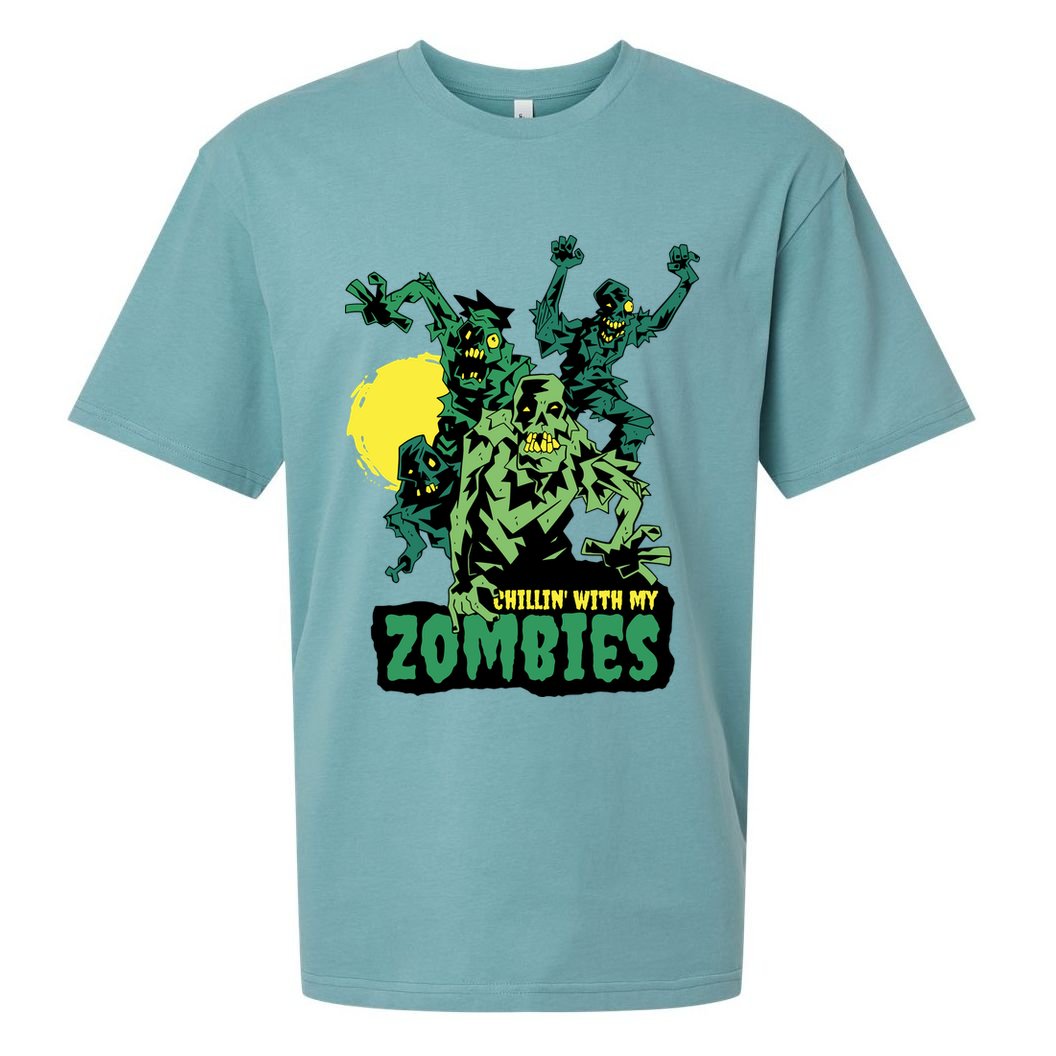 Chilling With My Zombies Sueded Cloud Jersey T-Shirt