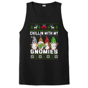 Chillin With My Gnomies Christmas Cute Gnomes Ugly Sweater Gift PosiCharge Competitor Tank