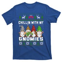 Chillin With My Gnomies Christmas Cute Gnomes Ugly Sweater Gift T-Shirt