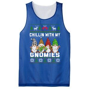 Chillin With My Gnomies Christmas Cute Gnomes Ugly Sweater Gift Mesh Reversible Basketball Jersey Tank