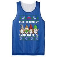 Chillin With My Gnomies Christmas Cute Gnomes Ugly Sweater Gift Mesh Reversible Basketball Jersey Tank