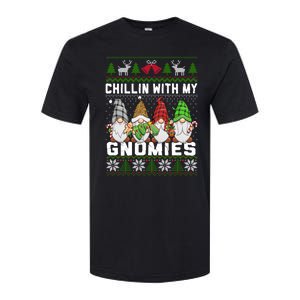 Chillin With My Gnomies Christmas Cute Gnomes Ugly Sweater Gift Softstyle CVC T-Shirt