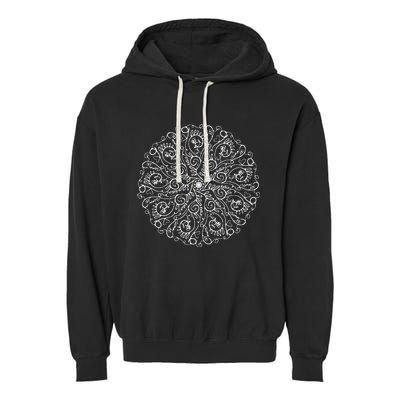 Curse Word Mandala Garment-Dyed Fleece Hoodie