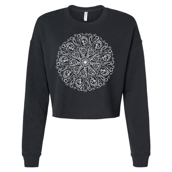 Curse Word Mandala Cropped Pullover Crew