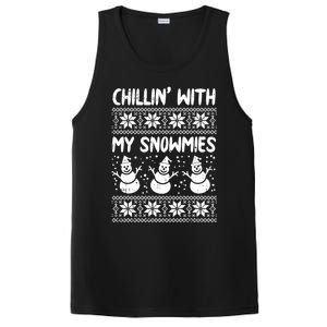 Chillin With My Snowmies Snow Ugly Christmas Sweater Gift PosiCharge Competitor Tank