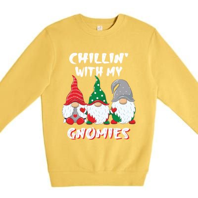 Chilling With My Gnomies Christmas Gift Premium Crewneck Sweatshirt