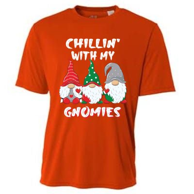 Chilling With My Gnomies Christmas Gift Cooling Performance Crew T-Shirt