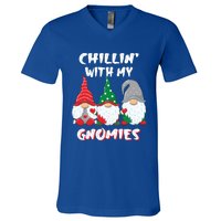 Chilling With My Gnomies Christmas Gift V-Neck T-Shirt