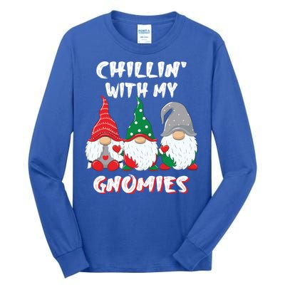 Chilling With My Gnomies Christmas Gift Tall Long Sleeve T-Shirt