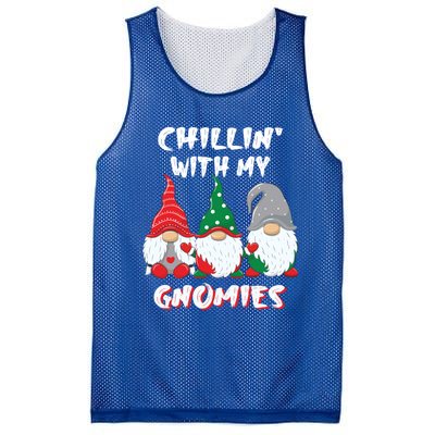 Chilling With My Gnomies Christmas Gift Mesh Reversible Basketball Jersey Tank