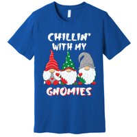 Chilling With My Gnomies Christmas Gift Premium T-Shirt