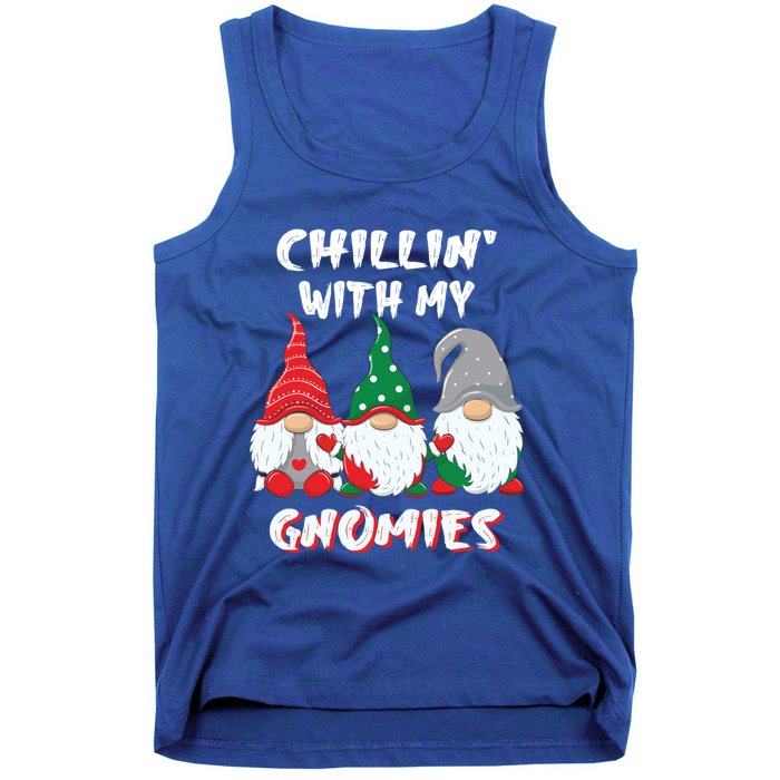 Chilling With My Gnomies Christmas Gift Tank Top