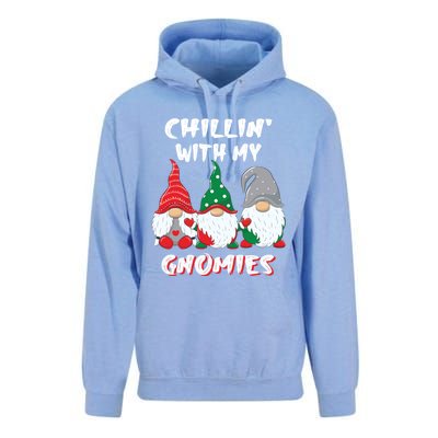 Chilling With My Gnomies Christmas Gift Unisex Surf Hoodie