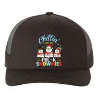 Chillin With My PreK Snowmies Teacher Christmas Xmas Lights Yupoong Adult 5-Panel Trucker Hat