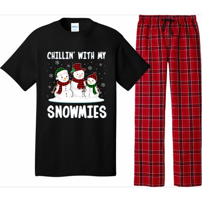 Chillin With My Snowmies Family Pajamas Snow Christmas Cute Gift Pajama Set