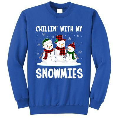 Chillin With My Snowmies Family Pajamas Snow Christmas Cute Gift Tall Sweatshirt