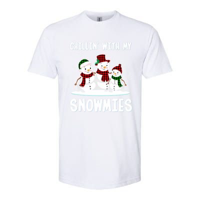 Chillin With My Snowmies Family Pajamas Snow Christmas Cute Gift Softstyle® CVC T-Shirt