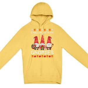 Chillin With My Gnomies Ugly Christmas Sweater Santa Gnomes Gift Premium Pullover Hoodie