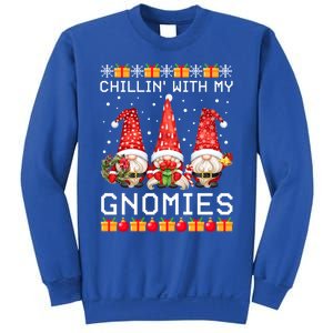 Chillin With My Gnomies Ugly Christmas Sweater Santa Gnomes Gift Sweatshirt