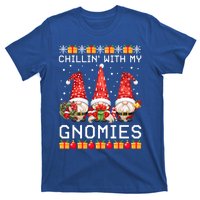 Chillin With My Gnomies Ugly Christmas Sweater Santa Gnomes Gift T-Shirt