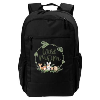 Cute Wild Mom Wreath Zoo Leopard Birthday Safari Jungle Animal Gift Daily Commute Backpack