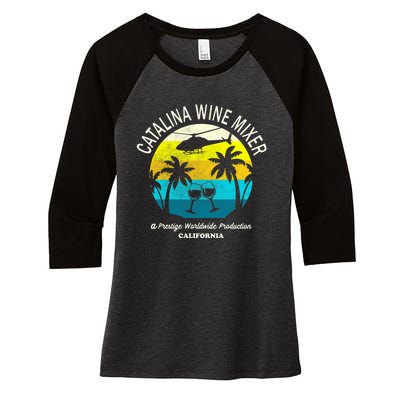 Cata.lina Wine Mixer Party Women's Tri-Blend 3/4-Sleeve Raglan Shirt