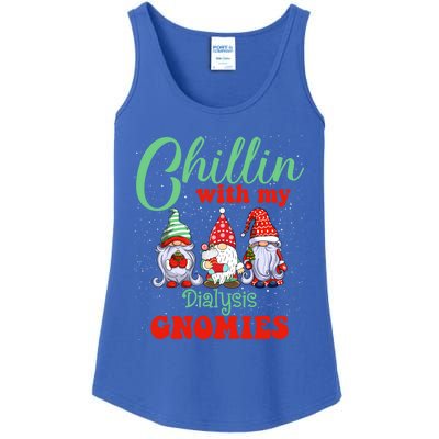 Chillin With My Dialysis Gnomies Xmas Light Nurse Christmas Gift Ladies Essential Tank