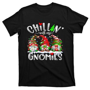 Chillin With My Gnomies Christmas Lights Gnomes Family Xmas  T-Shirt