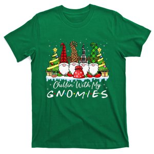 Chillin With My Gnomies Funny Christmas Family Friend Gnomes T-Shirt