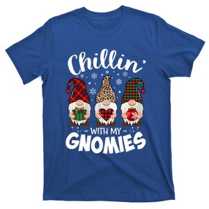 Chillin With My Gnomie Leopard Christmas Gnome Buffalo Great Gift T-Shirt