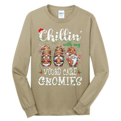 Chillin With My Wound Care Gnome Christmas Wounds Specialist Tall Long Sleeve T-Shirt