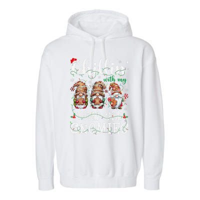 Chillin With My Wound Care Gnome Christmas Wounds Specialist Garment-Dyed Fleece Hoodie