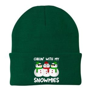 Chillin With My Snowmies Christmas Gift Knit Cap Winter Beanie