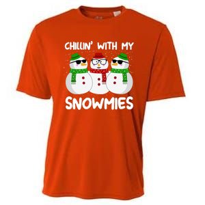 Chillin With My Snowmies Christmas Gift Cooling Performance Crew T-Shirt