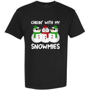 Chillin With My Snowmies Christmas Gift Garment-Dyed Heavyweight T-Shirt