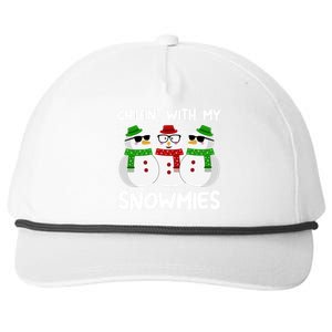 Chillin With My Snowmies Christmas Gift Snapback Five-Panel Rope Hat