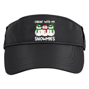 Chillin With My Snowmies Christmas Gift Adult Drive Performance Visor