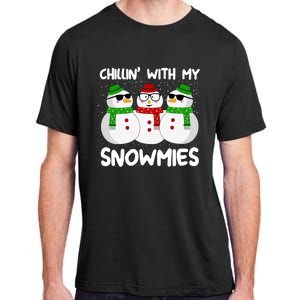 Chillin With My Snowmies Christmas Gift Adult ChromaSoft Performance T-Shirt