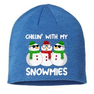 Chillin With My Snowmies Christmas Gift Sustainable Beanie