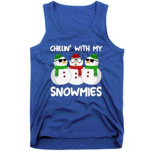 Chillin With My Snowmies Christmas Gift Tank Top