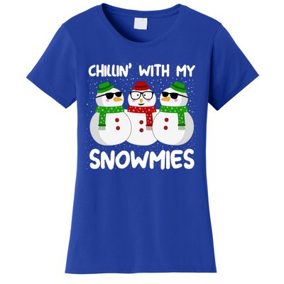 Chillin With My Snowmies Christmas Gift Women's T-Shirt