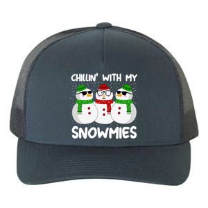 Chillin With My Snowmies Christmas Gift Yupoong Adult 5-Panel Trucker Hat